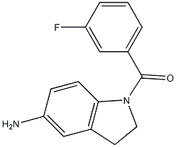 1-[(3-fluorophenyl)carbonyl]-2,3-dihydro-1H-indol-5-amine 结构式