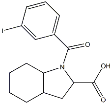 1-[(3-iodophenyl)carbonyl]-octahydro-1H-indole-2-carboxylic acid 结构式