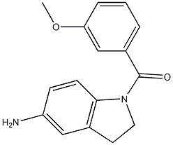 1-[(3-methoxyphenyl)carbonyl]-2,3-dihydro-1H-indol-5-amine 结构式