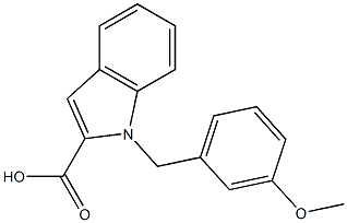 1-[(3-methoxyphenyl)methyl]-1H-indole-2-carboxylic acid 结构式