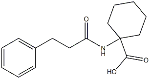 1-[(3-phenylpropanoyl)amino]cyclohexanecarboxylic acid 结构式