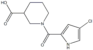 1-[(4-chloro-1H-pyrrol-2-yl)carbonyl]piperidine-3-carboxylic acid 结构式