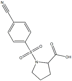 1-[(4-cyanobenzene)sulfonyl]pyrrolidine-2-carboxylic acid 结构式