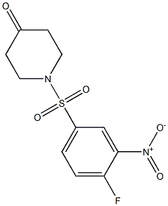 1-[(4-fluoro-3-nitrobenzene)sulfonyl]piperidin-4-one 结构式