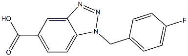 1-[(4-fluorophenyl)methyl]-1H-1,2,3-benzotriazole-5-carboxylic acid 结构式