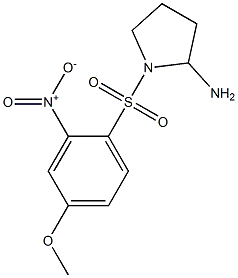 1-[(4-methoxy-2-nitrobenzene)sulfonyl]pyrrolidin-2-amine 结构式