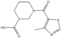 1-[(4-methyl-1,3-thiazol-5-yl)carbonyl]piperidine-3-carboxylic acid 结构式