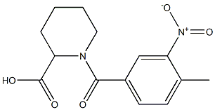 1-[(4-methyl-3-nitrophenyl)carbonyl]piperidine-2-carboxylic acid 结构式