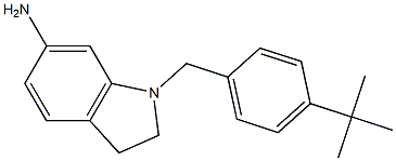 1-[(4-tert-butylphenyl)methyl]-2,3-dihydro-1H-indol-6-amine 结构式