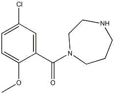 1-[(5-chloro-2-methoxyphenyl)carbonyl]-1,4-diazepane 结构式