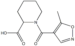 1-[(5-methylisoxazol-4-yl)carbonyl]piperidine-2-carboxylic acid 结构式