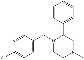 1-[(6-chloropyridin-3-yl)methyl]-4-methyl-2-phenylpiperazine 结构式