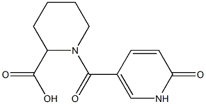 1-[(6-oxo-1,6-dihydropyridin-3-yl)carbonyl]piperidine-2-carboxylic acid 结构式