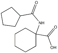 1-[(cyclopentylcarbonyl)amino]cyclohexanecarboxylic acid 结构式