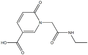 1-[(ethylcarbamoyl)methyl]-6-oxo-1,6-dihydropyridine-3-carboxylic acid 结构式