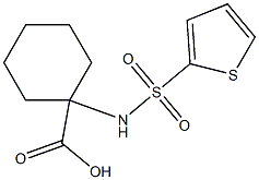 1-[(thien-2-ylsulfonyl)amino]cyclohexanecarboxylic acid 结构式