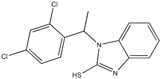 1-[1-(2,4-dichlorophenyl)ethyl]-1H-1,3-benzodiazole-2-thiol 结构式