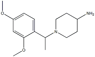 1-[1-(2,4-dimethoxyphenyl)ethyl]piperidin-4-amine 结构式