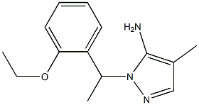 1-[1-(2-ethoxyphenyl)ethyl]-4-methyl-1H-pyrazol-5-amine 结构式