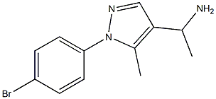 1-[1-(4-bromophenyl)-5-methyl-1H-pyrazol-4-yl]ethan-1-amine 结构式