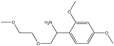 1-[1-amino-2-(2-methoxyethoxy)ethyl]-2,4-dimethoxybenzene 结构式