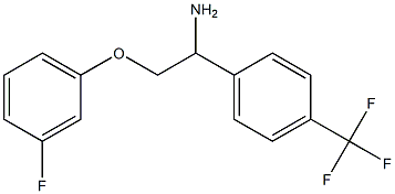 1-[1-amino-2-(3-fluorophenoxy)ethyl]-4-(trifluoromethyl)benzene 结构式