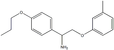 1-[1-amino-2-(3-methylphenoxy)ethyl]-4-propoxybenzene 结构式