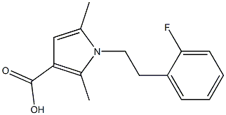 1-[2-(2-fluorophenyl)ethyl]-2,5-dimethyl-1H-pyrrole-3-carboxylic acid 结构式