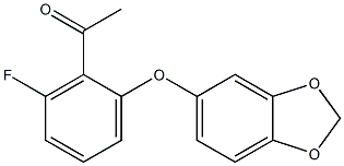 1-[2-(2H-1,3-benzodioxol-5-yloxy)-6-fluorophenyl]ethan-1-one 结构式