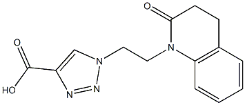 1-[2-(2-oxo-1,2,3,4-tetrahydroquinolin-1-yl)ethyl]-1H-1,2,3-triazole-4-carboxylic acid 结构式