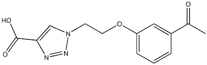 1-[2-(3-acetylphenoxy)ethyl]-1H-1,2,3-triazole-4-carboxylic acid 结构式