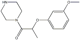 1-[2-(3-methoxyphenoxy)propanoyl]piperazine 结构式