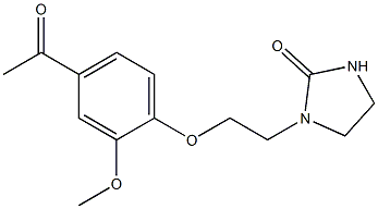 1-[2-(4-acetyl-2-methoxyphenoxy)ethyl]imidazolidin-2-one 结构式