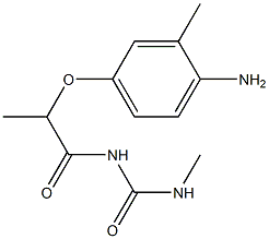 1-[2-(4-amino-3-methylphenoxy)propanoyl]-3-methylurea 结构式