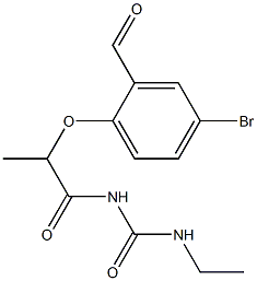 1-[2-(4-bromo-2-formylphenoxy)propanoyl]-3-ethylurea 结构式