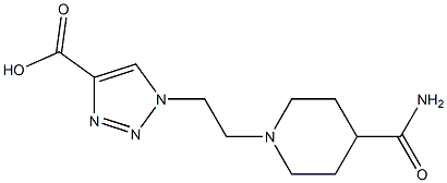 1-[2-(4-carbamoylpiperidin-1-yl)ethyl]-1H-1,2,3-triazole-4-carboxylic acid 结构式