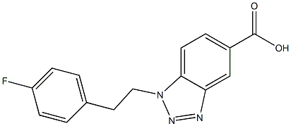 1-[2-(4-fluorophenyl)ethyl]-1H-1,2,3-benzotriazole-5-carboxylic acid 结构式