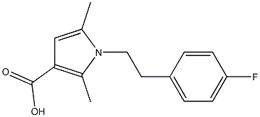 1-[2-(4-fluorophenyl)ethyl]-2,5-dimethyl-1H-pyrrole-3-carboxylic acid 结构式