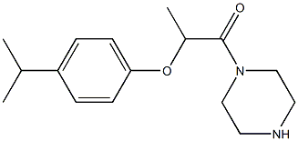 1-[2-(4-isopropylphenoxy)propanoyl]piperazine 结构式