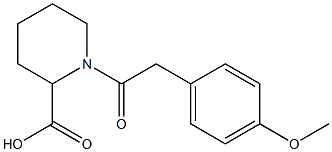 1-[2-(4-methoxyphenyl)acetyl]piperidine-2-carboxylic acid 结构式