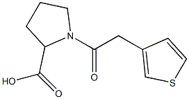 1-[2-(thiophen-3-yl)acetyl]pyrrolidine-2-carboxylic acid 结构式