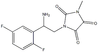 1-[2-amino-2-(2,5-difluorophenyl)ethyl]-3-methylimidazolidine-2,4,5-trione 结构式