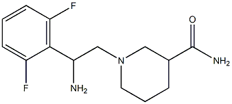 1-[2-amino-2-(2,6-difluorophenyl)ethyl]piperidine-3-carboxamide 结构式