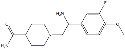 1-[2-amino-2-(3-fluoro-4-methoxyphenyl)ethyl]piperidine-4-carboxamide 结构式