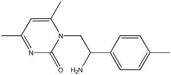 1-[2-amino-2-(4-methylphenyl)ethyl]-4,6-dimethylpyrimidin-2(1H)-one 结构式