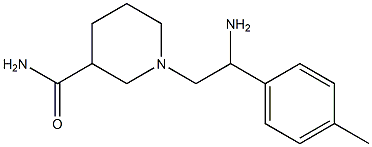 1-[2-amino-2-(4-methylphenyl)ethyl]piperidine-3-carboxamide 结构式