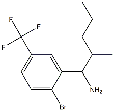 1-[2-bromo-5-(trifluoromethyl)phenyl]-2-methylpentan-1-amine 结构式