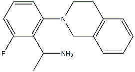 1-[2-fluoro-6-(1,2,3,4-tetrahydroisoquinolin-2-yl)phenyl]ethan-1-amine 结构式