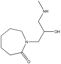 1-[2-hydroxy-3-(methylamino)propyl]azepan-2-one 结构式