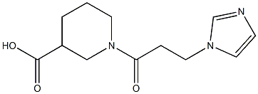 1-[3-(1H-imidazol-1-yl)propanoyl]piperidine-3-carboxylic acid 结构式